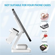 Qi2 15W 3-i-1 sammenleggbart magnetisk trådløst ladestativ - Hvit