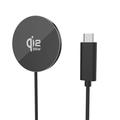 Qi2.2 25W MagSafe-lader for iPhone, AirPods, Galaxy Buds - svart