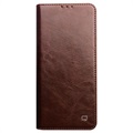 Qialino Classic Huawei P50 Lommebok-deksel I Lær - Brun