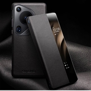 Huawei Pura 70 Ultra Qialino Smart View Flip-læretui - Klassisk - Svart