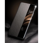 Huawei Pura 70 Ultra Qialino Smart View Flip-læretui - Klassisk - Svart
