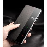 Huawei Pura 70 Ultra Qialino Smart View Flip-læretui - Klassisk - Svart