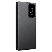 Samsung Galaxy S25 Ultra Qialino Smart View Flip-læretui - Svart