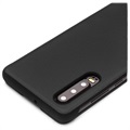 Qialino Smart View Huawei P30 Flip-læretui - Svart