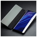 Qialino Smart View Huawei P30 Flip-læretui - Svart