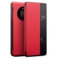 Qialino Smart View Huawei Mate 40 Pro Flip-læretui - Rød