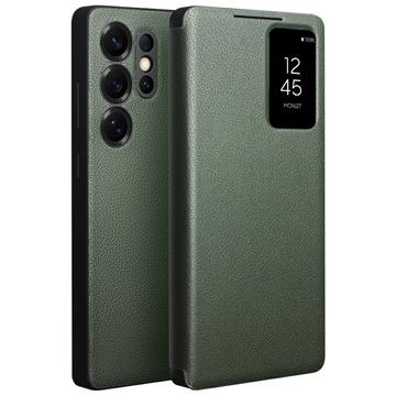 Samsung Galaxy S25 Ultra Qialino Smart View Flip-læretui