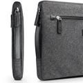 Qialino vannavstøtende laptop-veske i nanotekstil med håndtaksrem - 13" - grå