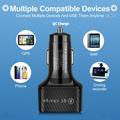 Quick Charge-bilopplader med 6 USB-porter - svart
