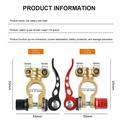 4-veis batteriklemmer med hurtigkobling for 12 V/24 V biler, lastebiler og campingvogner - 2 stk.
