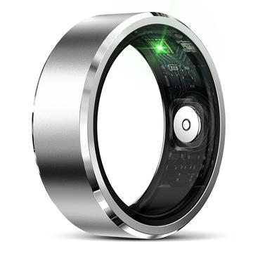 R5 Smart ring i aluminiumslegering med ladeveske - Størrelse: 10/19.9mm - Sølv