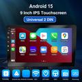 R911A 9" Android 15-bilstereo med CarPlay/Android Auto og ryggekamera