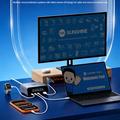 RELIFE Q8 165W GaN hurtigladestasjon - 4x USB-C/1x USB-A - grå