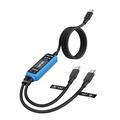 RELIFE XA7 2-i-1 USB-C-kabel for hurtiglading med digitalt display - svart