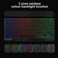 RGB-030 10-tommers trådløst Bluetooth-tastatur med RGB-bakgrunnsbelysning - US Layout - svart