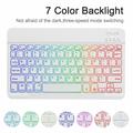 RGB-030 10-tommers trådløst Bluetooth-tastatur med RGB-bakgrunnsbelysning - US Layout