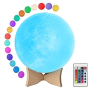 RGB LED Månelampe / Nattlys YK2302 - 15cm, 1000mAh