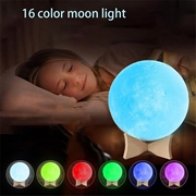 RGB LED Månelampe / Nattlys YK2302 - 15cm, 1000mAh