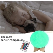 RGB LED Månelampe / Nattlys YK2302 - 15cm, 1000mAh