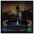 RGB Stereo Gaming Høyttalere X2 - 2x3W - Svart