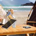 RH-P09 5V, 2W ETFE monokrystallinsk solcellepanel for camping - IP65, med Lightning- og USB-C-kabel