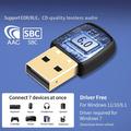 RTL60C Bluetooth 6.0 Mini USB-adapter for Windows - svart