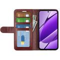 Realme 11/11x Lommebok-deksel med Magnetisk Lukning - brun