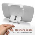 Oppladbart LED-sminkespeil for solskjerm for bil - hvit