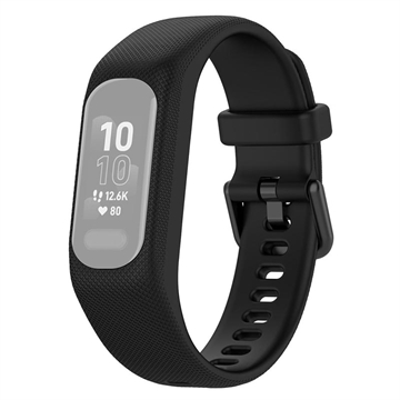 Garmin Vivosmart 5 Erstatnings Silikonstropp med Integrert Ramme - Svart
