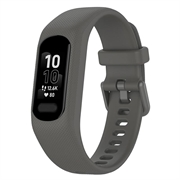 Garmin Vivosmart 5 Erstatnings Silikonstropp med Integrert Ramme - Grå