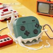 Samsung Galaxy Buds 4/4 Pro Retro Gamepad silikonetui med karabinkrok - grønn