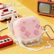 Samsung Galaxy Buds 4/4 Pro Retro Gamepad silikonetui med karabinkrok - rosa