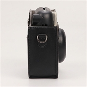 Fujifilm Instax Mini 12/11/9/8 retro kameraveske i skinn med skulderrem - svart