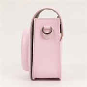 Fujifilm Instax Mini 12/11/9/8 retro kameraveske i skinn med skulderrem - rosa