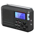 Retro kortbølgeradio med vekkerklokke SY-7700 - svart