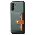 Samsung Galaxy A04s/A13 5G Retro Style Deksel med Lommebok - Grønn