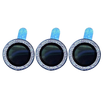 iPhone 13 Pro/13 Pro Max Rhinestone Kamera Linse Beskyttelse Herdet Glass - Blå