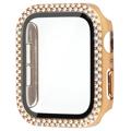 Rhinestone Dekorative Apple Watch SE (2022)/SE/6/5/4 Deksel med Skjermbeskytter - 44mm - Gull
