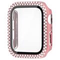 Rhinestone Dekorative Apple Watch Series 9/8/7 Deksel med Skjermbeskytter - 41mm - Rosa