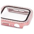 Rhinestone Dekorative Apple Watch Series 9/8/7 Deksel med Skjermbeskytter - 41mm - Rosa