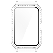 Samsung Galaxy Fit3 Rhinestone Dekorative Deksel med Skjermbeskytter - Gjennomsiktig hvit