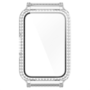 Samsung Galaxy Fit3 Rhinestone Dekorative Deksel med Skjermbeskytter - Gjennomsiktig hvit