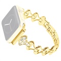 Rhinestone Vifteformet Apple Watch 7/SE/6/5/4/3/2/1 Reim - 45mm/44mm/42mm - Gull