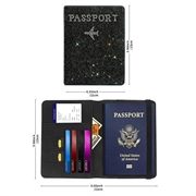 Sett med passholder og bagasjelapp med rhinsteiner