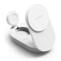 Ringke QI2.2 25 W 3-i-1 sammenleggbar magnetisk trådløs lader - MagSafe-kompatibel - hvit