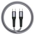 Riversong Hercules 06 Nylonflettet USB-C-kabel - 1m/100W - grå