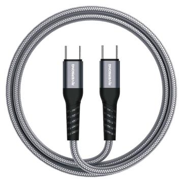 Riversong Hercules 06 Nylonflettet USB-C-kabel - 1m/100W - grå