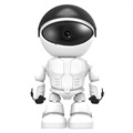 Robot IP Trådløs Overvåkningskamera - 1080p - Hvit