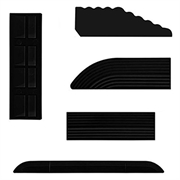 Robotstøvsuger dørtrinnsrampe for Roborock, Roomba, Xiaomi, Ecovacs - Svart