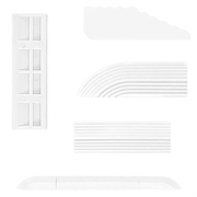 Robotstøvsuger dørtrinnsrampe for Roborock, Roomba, Xiaomi, Ecovacs - Hvit